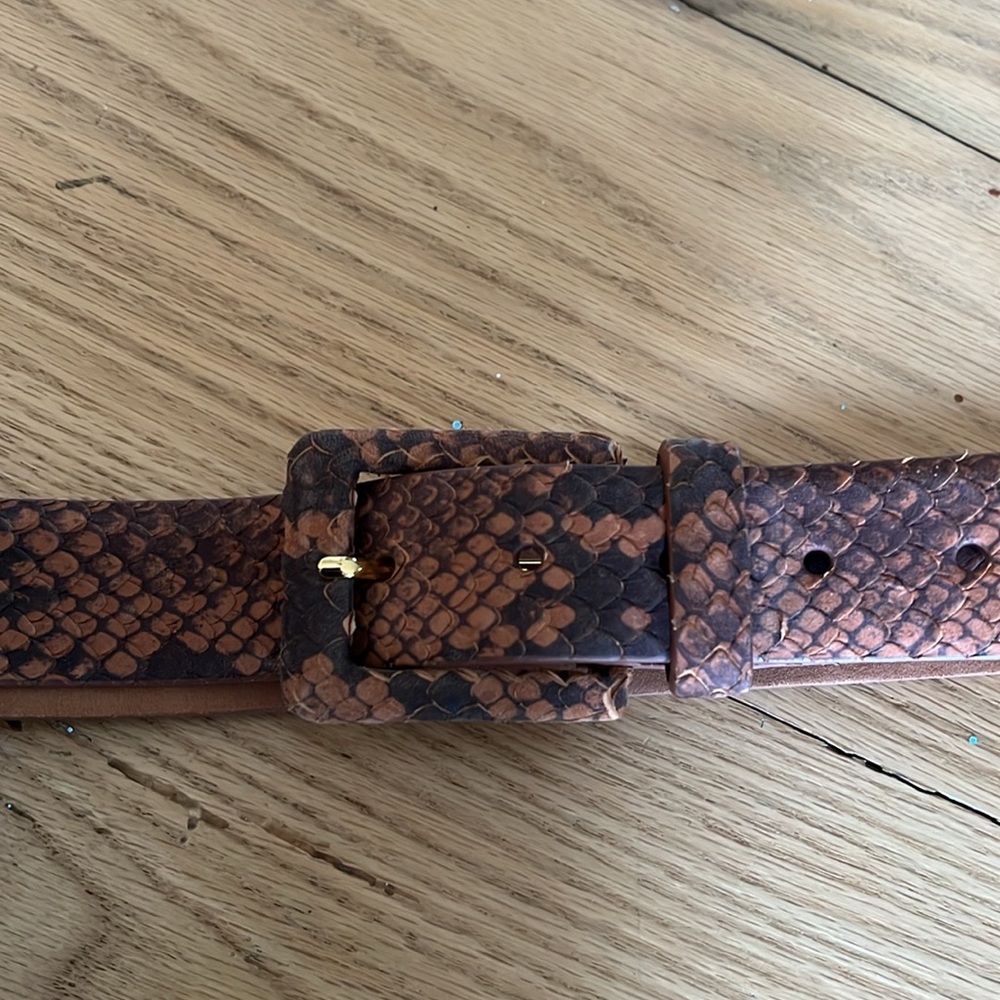 W. Kleinberg Embossed Python Belt - image 4